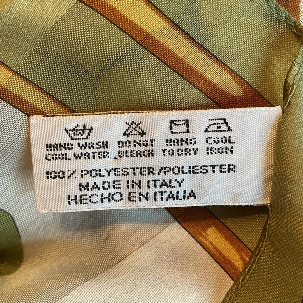 Symphony Scarfs Tiger With Greenery Print Made In Italy Green Brown Cream